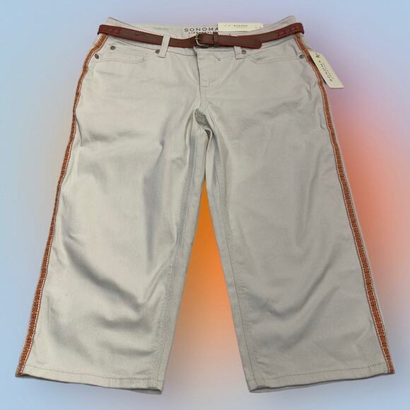 SONOMA Women’s 6 Modern Fit Capri Khaki Jeans - Picture 1 of 5